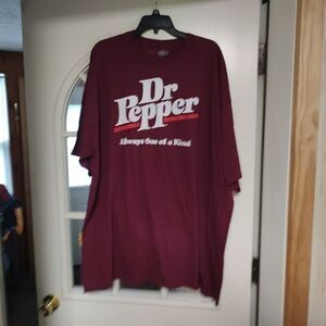 New Dr Pepper Maroon Shirt Size Men's 3XL 54/56